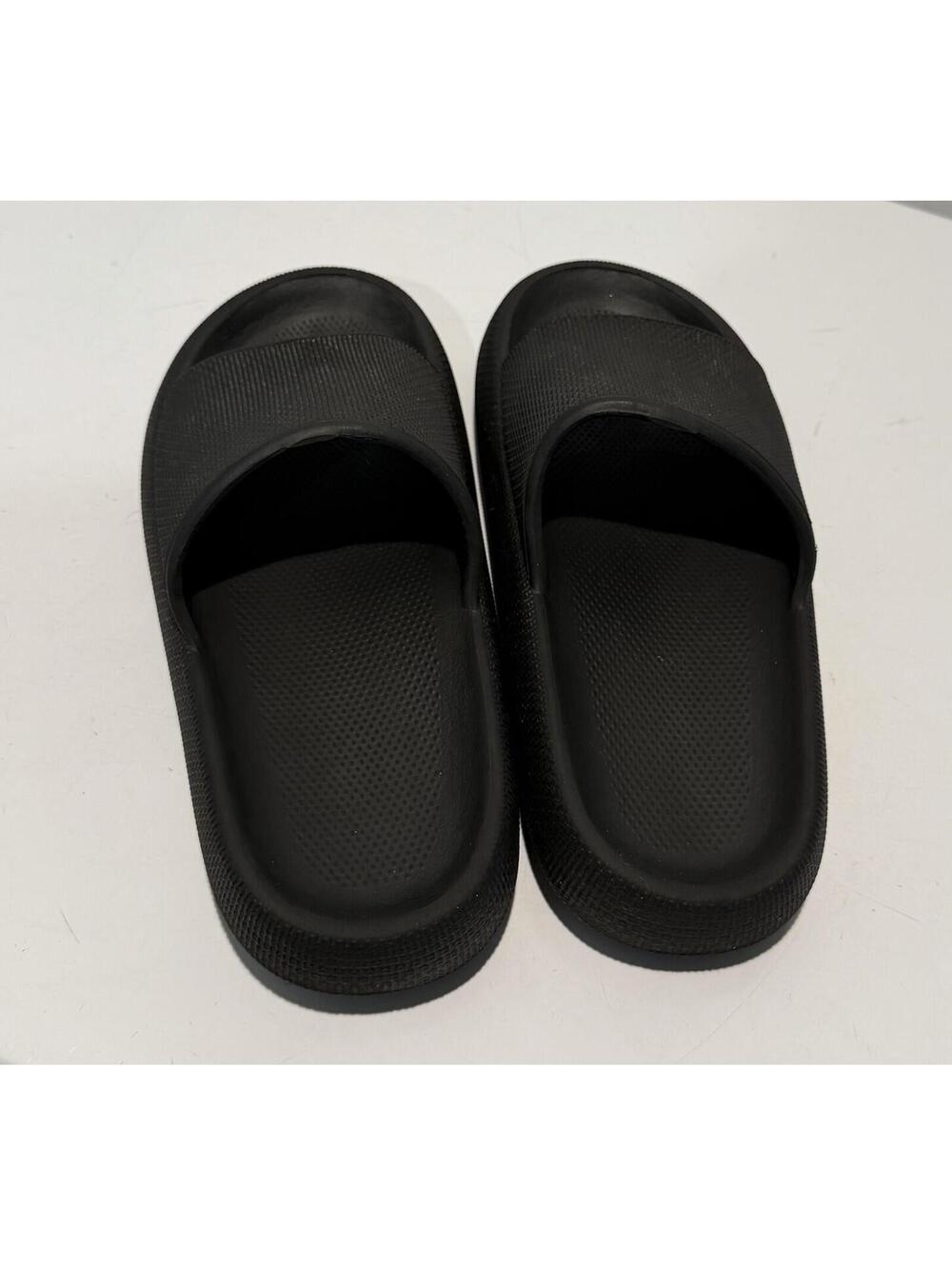 Womens Cushion Curved Sandals Black Slip On Size EU40/US9.5 - Picture 4 of 7
